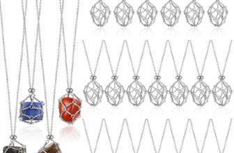 24 Pcs Adjustable Crystal Necklace Holder Cage Empty Stone Holder Necklace