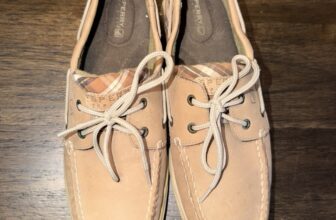 Sperry Top Sider Women’s 9M Leather‎ Boat Shoes 2 Eye Plaid 9775925 Tan Lace Tie