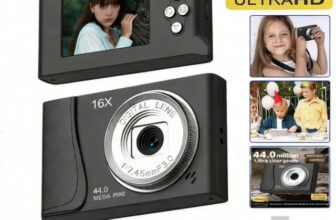 4K Digital Camera 44MP Compact Camcorder 16X Zoom Autofocus Video Camera for Kid