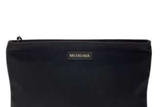 BALENCIAGA logo clutch