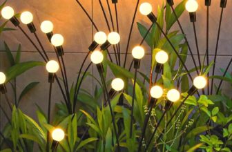 6 Packs Solar Garden Lights Firefly Light 2 Solar Panels Remote Control Outdoor