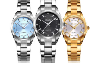 Ladies Women Wrist Watch Quartz Analogue Stainless Steel Waterproof Bracelet