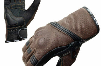 Blade Motorcycle Motorbike Gloves Leather Summer Short Knuckle Protection Brown