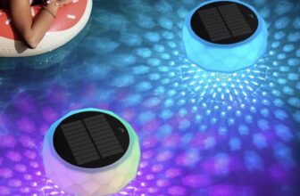 VICHTOP Solar Floating Pool Lights RGB IP68 Waterproof Pool Decor Outdoor Garden