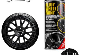 E-Tech Alloy Wheel Spray Paint Motorsport Black Car Refurbishment 400ml