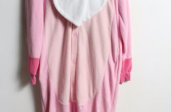 Womens Novelty Fleece Animal All in One – Pink – Medium (k14)