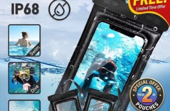 Pack Of 2 Waterproof Phone Pouch Underwater Case Cover Universal Dry Bag Mobile