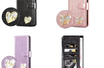 Leather Bling Wallet Case for Samsung S26Ultra S25 S24FE S23+ S22 A17 5g A56 A07