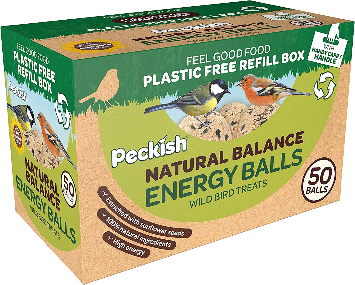 Peckish Natural Balance Energy Balls 50 Refill Box - Default Title