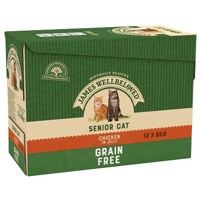 James Wellbeloved Cat Senior Chicken GF Pouches 12x85g - Default Title