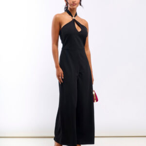 Black Hardware Halterneck Jumpsuit – 20