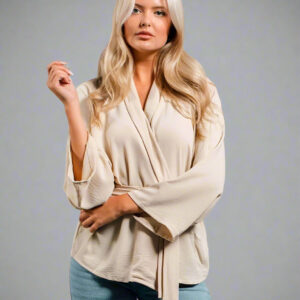 Cream Soft Belted Jacket – XL