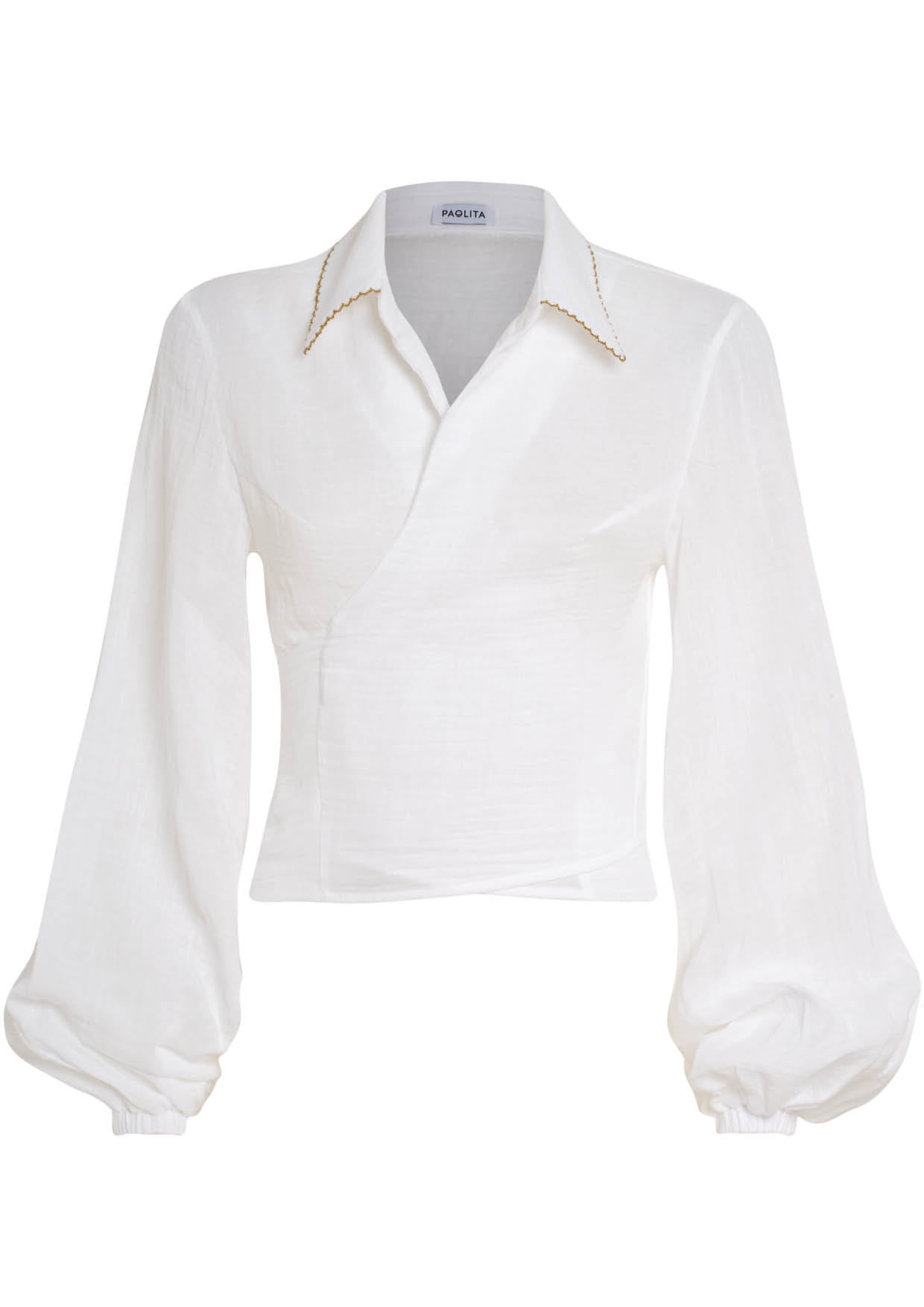 White Mimi Wrap Top - XL