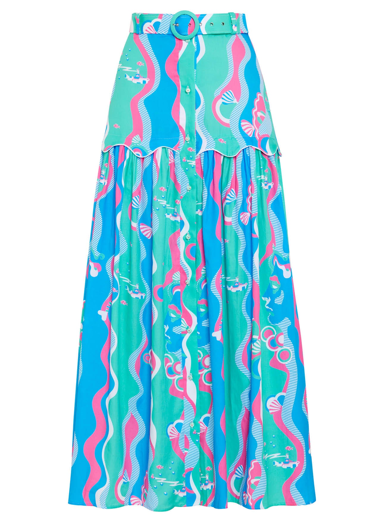 Underwater Dreamer Maxi Skirt - XS