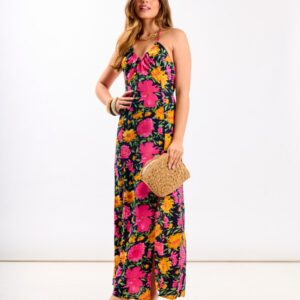 Pink Floral Maxi Dress – 18