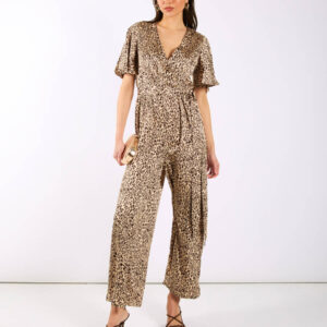 Leopard Printed Satin Jumpsuit – 18