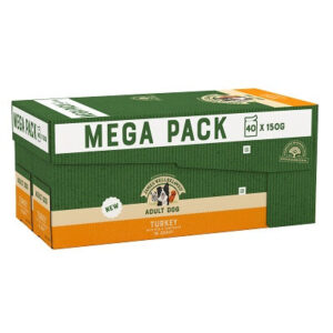 James Wellbeloved Dog Adult Turkey Pouches Mega 40x150g – Default Title
