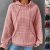 Ladies Plain Long Sleeve Hoodies Holiday Check Jumper Sweatshirt Loose Size 6-20