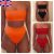 Women Ladies Strapless Bandeau Tube High Waist Bikini Swimwear Swimsuits Set UK