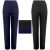 2 PACK WOMENS STRAIGHT LEG TROUSERS LADIES RIBBED STRETCH FINELY PANTS BOTTOMSaz