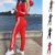 Womens 2PCS Athleisure Sports Wear Tracksuit Hoodie & High Waist Pants Gym Sets