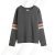 Ex Hush Women’s Long Sleeve Nalla Stripe Sweatshirt In Grey -Slightly Imperfect