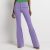 River Island Womens Jeans Purple Mid Rise Flare Lilac Wide Leg Trousers Pants