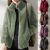 Womens Fleece Fluffy Stand-up Collar Coat Ladies Plain Zip Up Pocket Jacket Tops