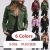 Womens Faux Suede Coat Warm Blazer Zipper Casual Biker Bomber Jackets PLUS SIZE.