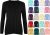 Ladies Women Cable Knit Crew Neck Long Sleeve Knitted Jumper Sweater Top