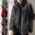 Womens Fleece Fluffy Teddy Bear Coat Ladies Stand-up Collar Zip Up Warm Jacket