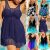 Plus Size Womens Skirted Swim Dress Tankini Shorts Set Swimming Costume Swimsuit