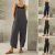 Ladies Womens Dungarees Overalls Buttons Playsuits Trousers Loose Tops Jumpsuit