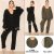 Ladies Chunky Knitted Button Up Cardigan Wide Leg Trousers Suit Lounge Wear Set