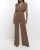 River Island Womens Brown Scuba Jumpsuit Size 16