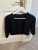 Black 100% Cashmere Shrug Bolero Sleeves Jumper Cardigan Size Small