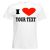 Cute Personalized I Love , Heart Custom Text T Shirt For Men & Women Gift Tops T