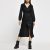 River Island Womens Midi Dress Black Long Sleeve Twist Front Stylish