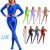 Womens Glossy Stretch Bodysuit Long Sleeve Jumpsuits Pantyhose Bodystocking