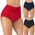 Women High Waisted Swim Shorts Twist Front Bikini Bottoms Beach Board Swimwear