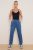 WOMEN’S STRETCHY DENIM JEANS LADIES ELASTICATED WAIST STRAIGHT LEG TROUSER PANTS