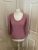 F&F Jumper 100% Cashmere Size 12 Dusky Pink 3/4 Sleeve Round Neck Soft Classic