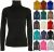 Women’s Long Sleeve Polo Neck Turtle Roll Ladies High Neck Jumper Top Sizes 8-26