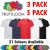 3 & 5 Pack Fruit of the Loom Unisex T-Shirt Plain Cotton Short Sleeve Tops Bulk