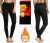 Ladies Thermal Leggings Fleece Lined Black 4.9 TOG Womens Winter Warm 1 Pair