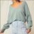 Free People Elias 100% Cashmere V Sweater Jumper, Green, Medium, RRP $140