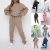 2PCS Women Fleece Tracksuit Sweatshirt Hoodie Joggers Sport Gym Loungewear Set