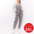 White Stuff Womens Dungaree Grey Denim Jumpsuit Cotton Ladies Tie Belt Pockets