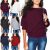 Womens Batwing Sleeve Knitted Thin Sweater Ladies Casual Baggy Solid Jumper Tops