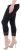 WOMEN LADIES CAPRI SOFT 3/4 CROPPED LACE TRIM LEGGINGS STRETCHY COMFY PANTS